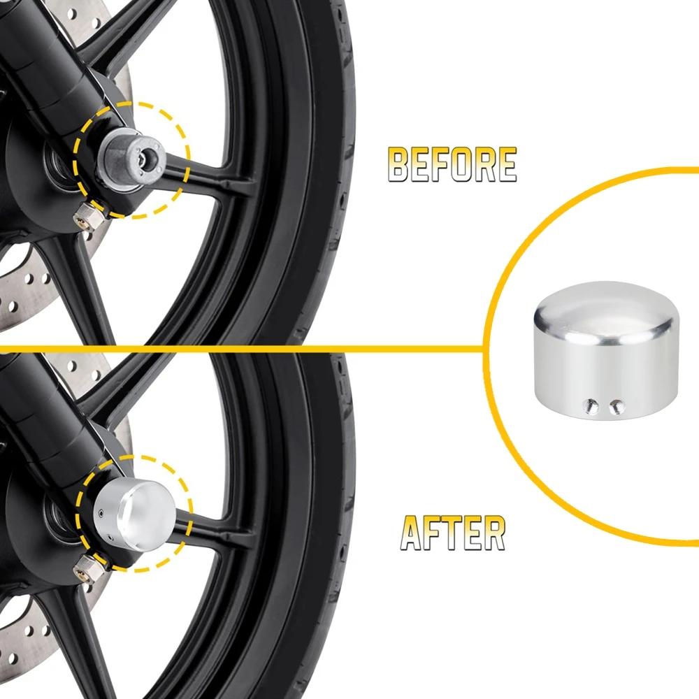 Moto Réglable Essieu Avant Écrou Boulon Capuchon pour Harley Sportster 883 1200 Dyna VRSCA V Rod 200
