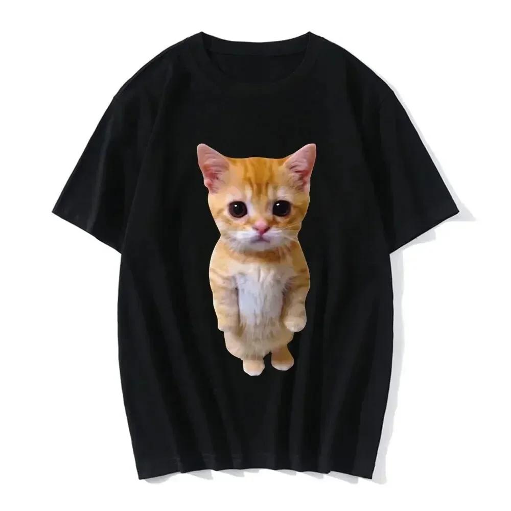T-shirt imprimé chat 3D drôle pour femmes et hommes, vêtements de mode décontractés, chemises Haraju