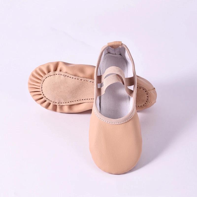 Chaussures de danse ballet cuir PU pour femmes et enfants - Professionnelles, confortables, légères