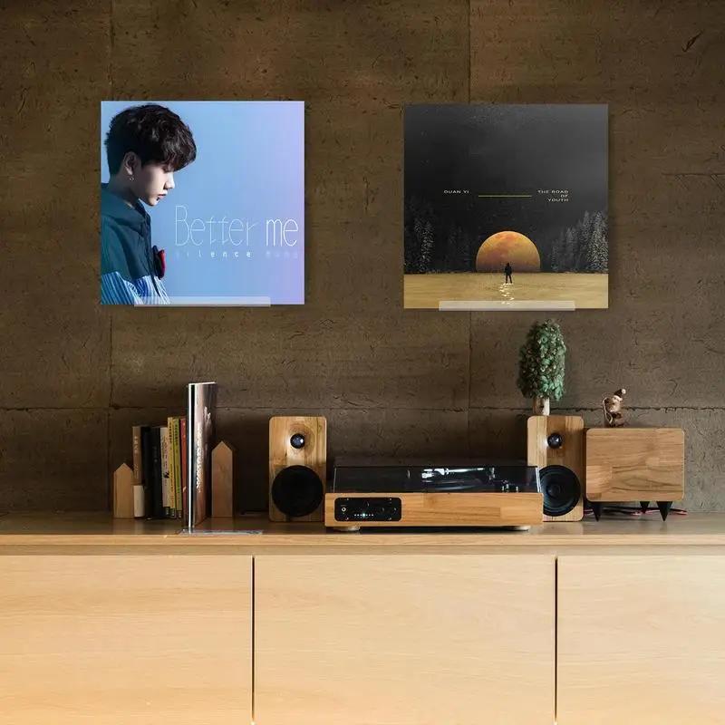 Étagère murale en vinyle transparent, 6 pièces, support mural en acrylique pour Album, présentoir de