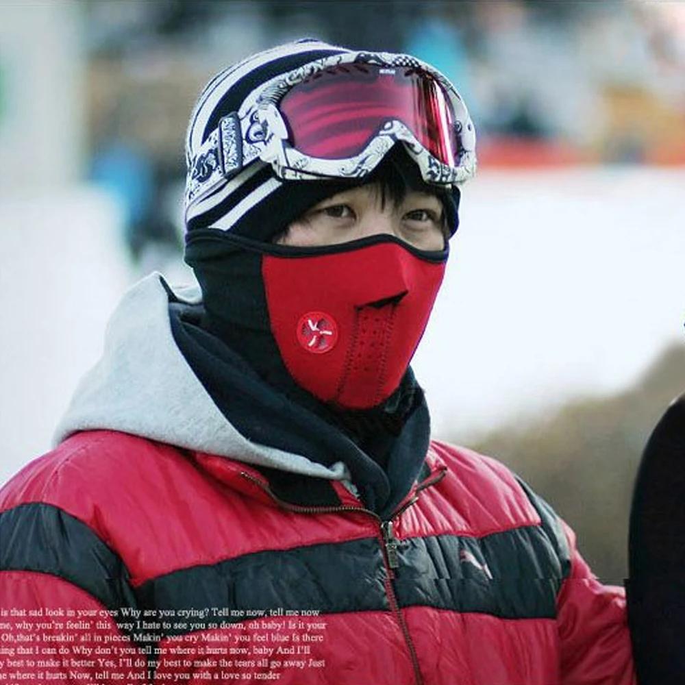Masque de cyclisme en velours chaud d'hiver, écharpe de sport coupe-vent, couvre-chef, course en ple
