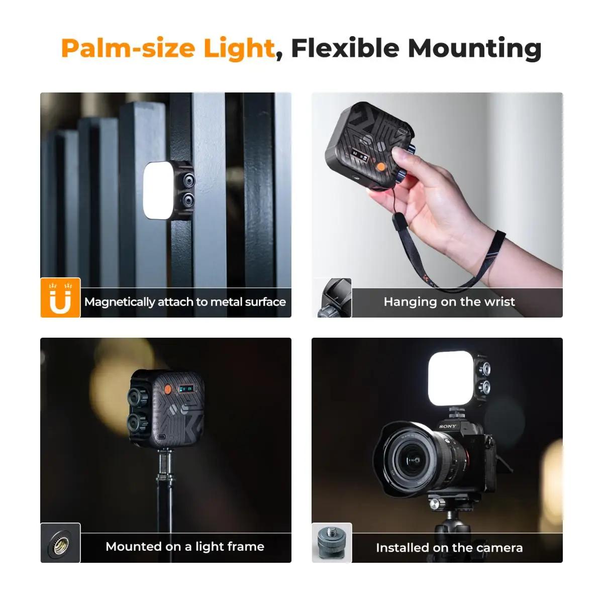 K & F Concept lumière LED lumière de remplissage LED double couleur Mini Portable photographie lumiè