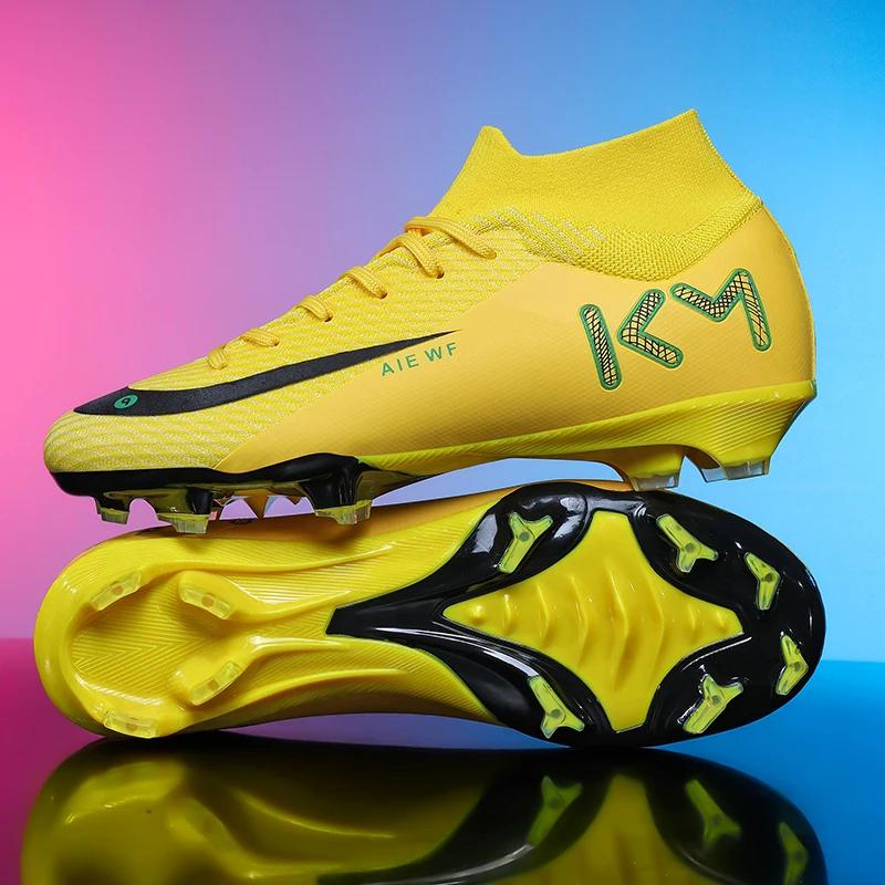 Nouveaux hommes Match bottes de Football cheville antidérapante TF/FG chaussures de Football profess