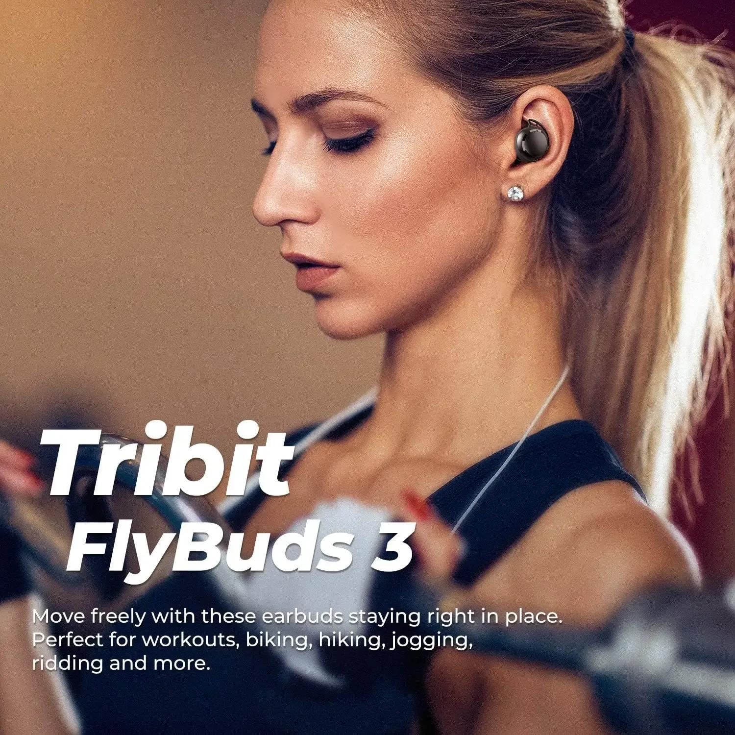 TriBit FlyBuds 3 TWS Écouteurs Bluetooth IPX8 Étanche 100 Heures De Jeu Casque sans Fil Tactile Cont