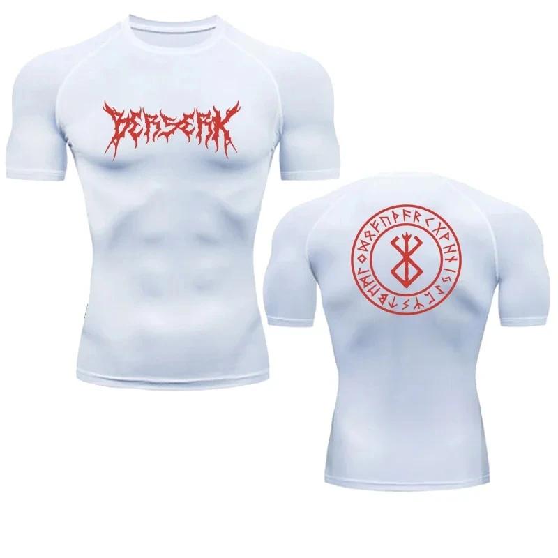 T-shirt de compression Berserk Anime pour homme, moulant, sport, séchage rapide, t-shirt de gym, fit