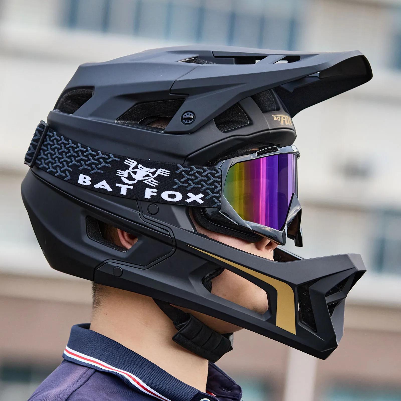 BATFOX-Casque intégral pour VTT DH, casque de vélo de descente, casque de vélo de montagne, casque d