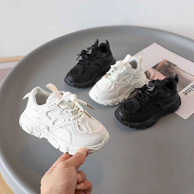 Chaussures de sport décontractées pour enfants avec semelles épaisses, baskets polyvalentes tendance