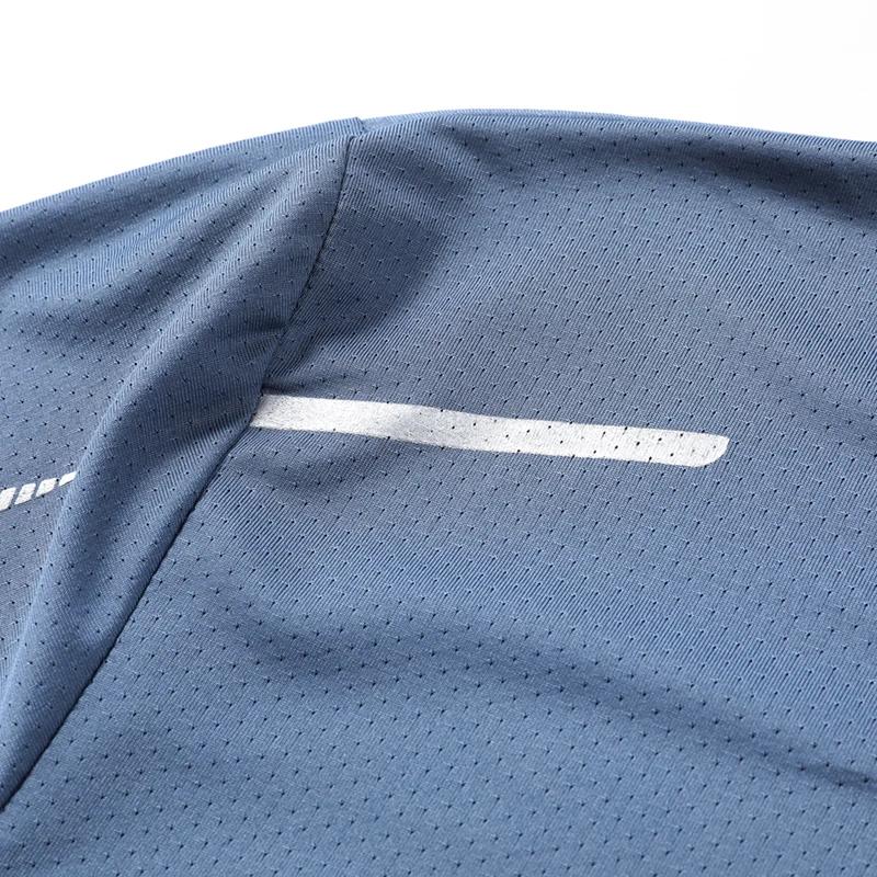 CHRLCK hommes course séchage rapide T-shirts respirant randonnée pêche T-shirts élasticité douce Spo