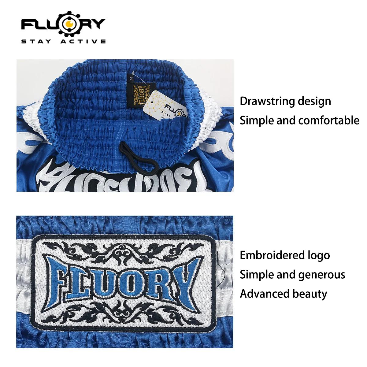 FLOURY Tai Shorts de boxe pour hommes et femmes Vêtements d'entraînement d'arts martiaux Pantalons d