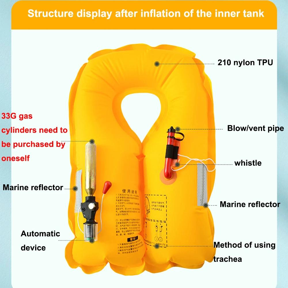 Gilet de sauvetage gonflable automatique, gilet de sauvetage professionnel pour natation et pêche, S
