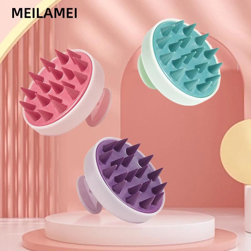 Brosse de Énergie du Cuir oral elu en Silicone, Peigne à Poignée Magique, Spa