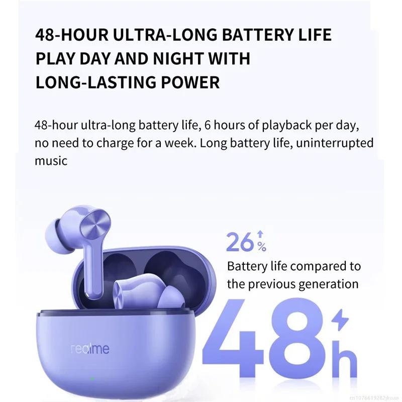 Realme Buds T200 Lite véritable écouteur sans fil AI appel réduction du bruit casque Bluetooth 5.4 H