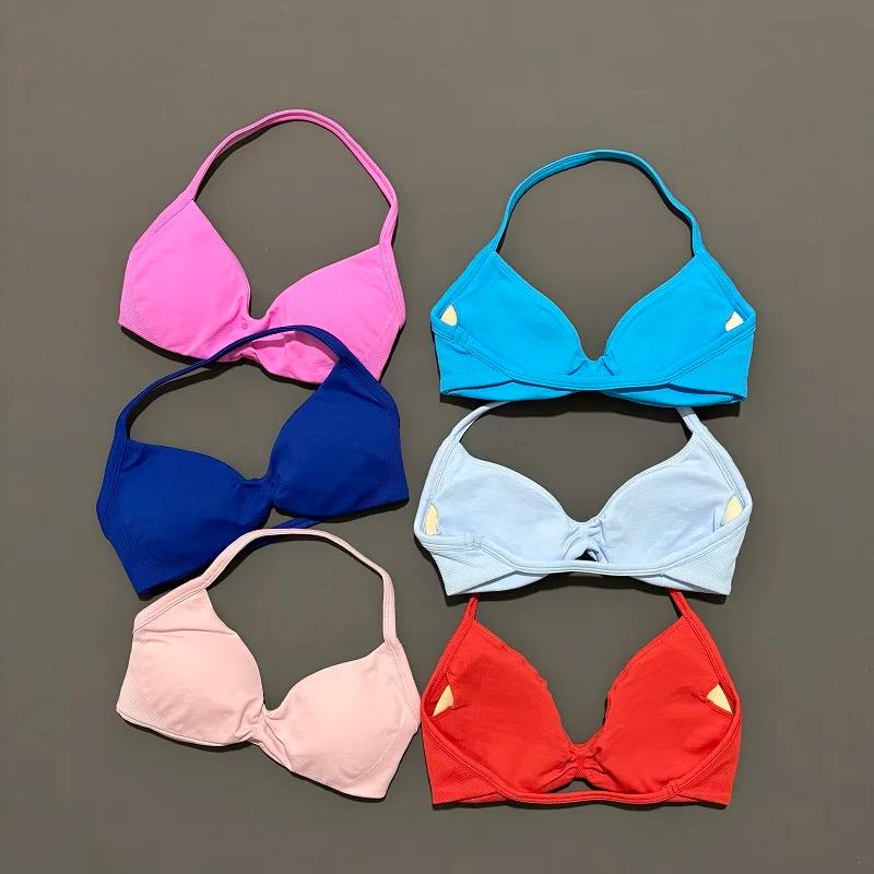 Soutien-gorge de Sport à bretelles dos nu Yoga soutien-gorge de gymnastique Scrunch push-up bonnets