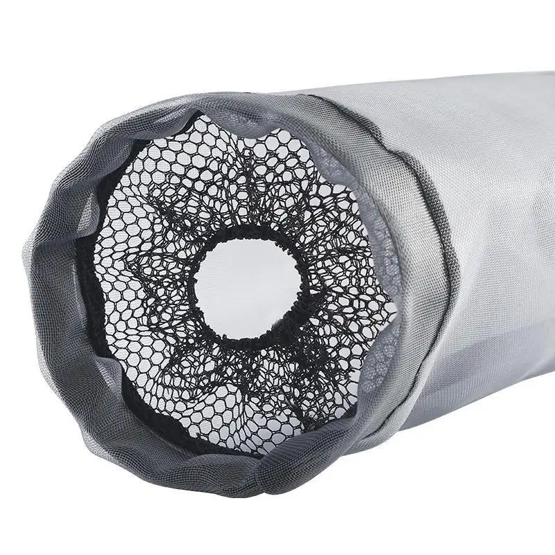Sac de rangement gris SunOfficiBag, distributeur de sacs en plastique à mailles à montage mural, pou