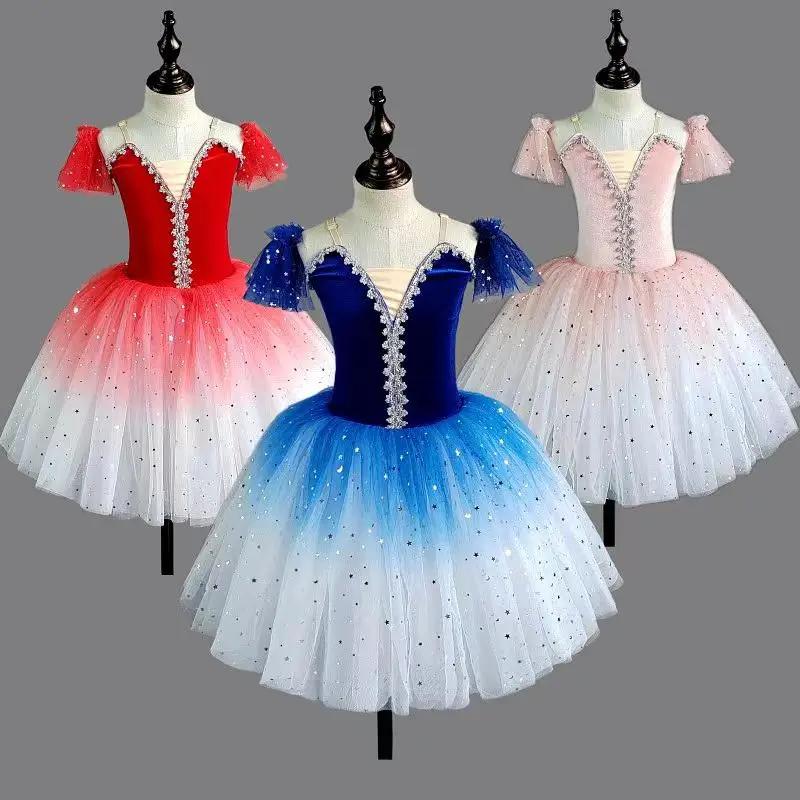 Jupe de ballet pour enfants, jupe de danse pour filles, robe à paillettes, jupe de danse pour enfant