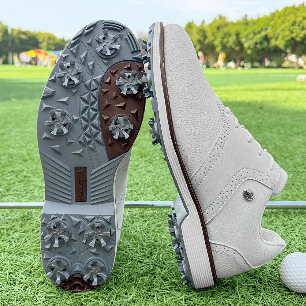 Chaussures de golf à pointes professionnelles pour hommes, baskets de golf de luxe, chaussures de ma