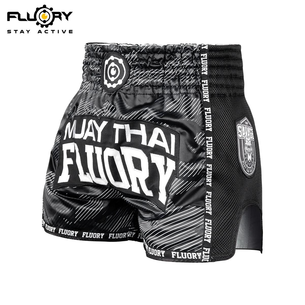 FLUORY MMA combat Muay Thai Shorts Boxer entraînement sport haute qualité Kick Boxing Fitness pantal