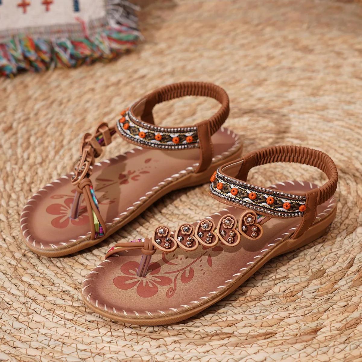 Sandales d'été respirantes pour femmes - Chaussures de marche et fête extérieur confortables