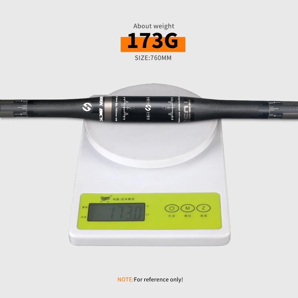 TOSEEK – guidon plat ou montant en carbone pour vtt, 31.8x580/600/620/640/660/680/700/720/740/760//m