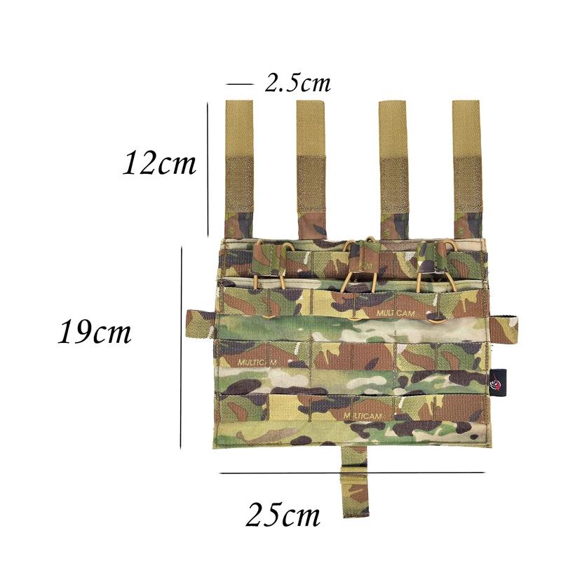 Dulfigured-Poudres de panneau MOLLE TRI pour AVS JPC2.0, panneau avant amovible, triple chargeur, po