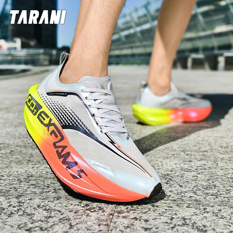 Chaussures de course respirantes pour hommes/femmes avec plaque en carbone intégrale et amorti supér