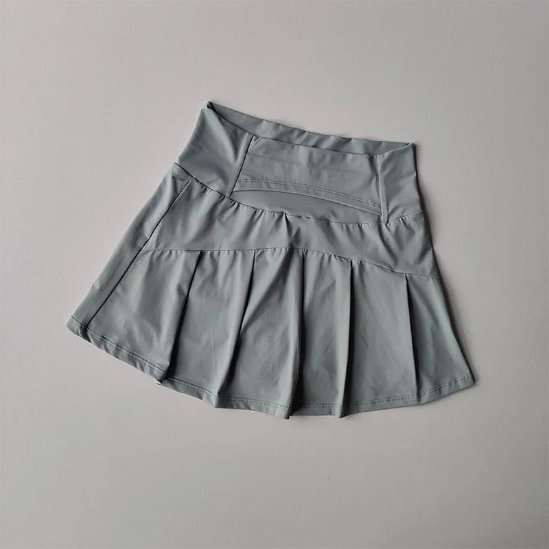 Jupe courte de sport taille haute, nouveau Short doublé Cool et Anti-éblouissement pour femmes, jupe