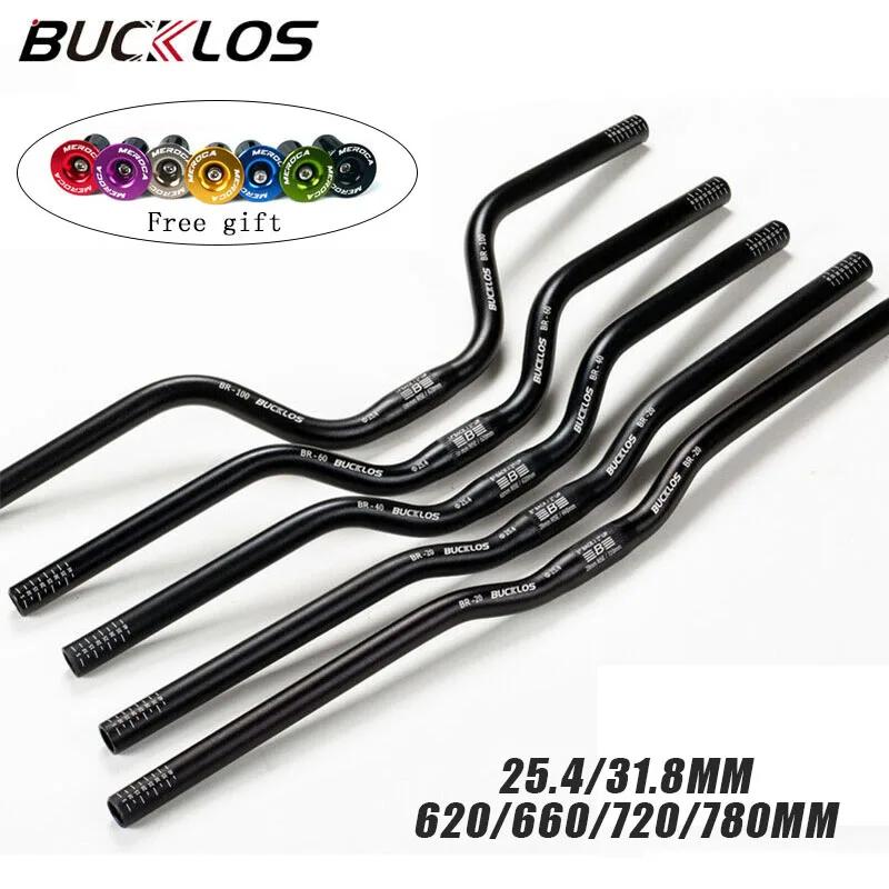 BUCKLOS 25.4mm 31.8mm guidon de vélo 620/660/720/780mm guidon d'hirondelle de vélo ultraléger Type M
