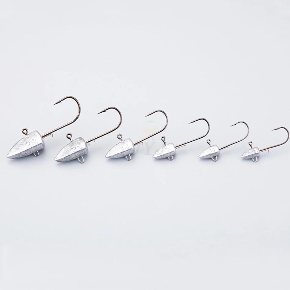 Triangle tête NED crochets 3.5g 5g 7g 10g 14g 21g 28g crochet auxiliaire doux ver gabarit leurre cro
