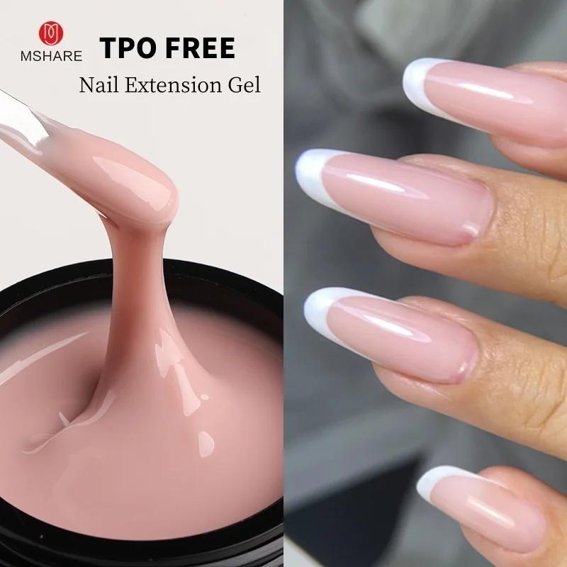 MSHARE 50ml bébé rose constructeur ongles Gel Hema Tpo Gel gratuit Construction des ongles Gel auto-