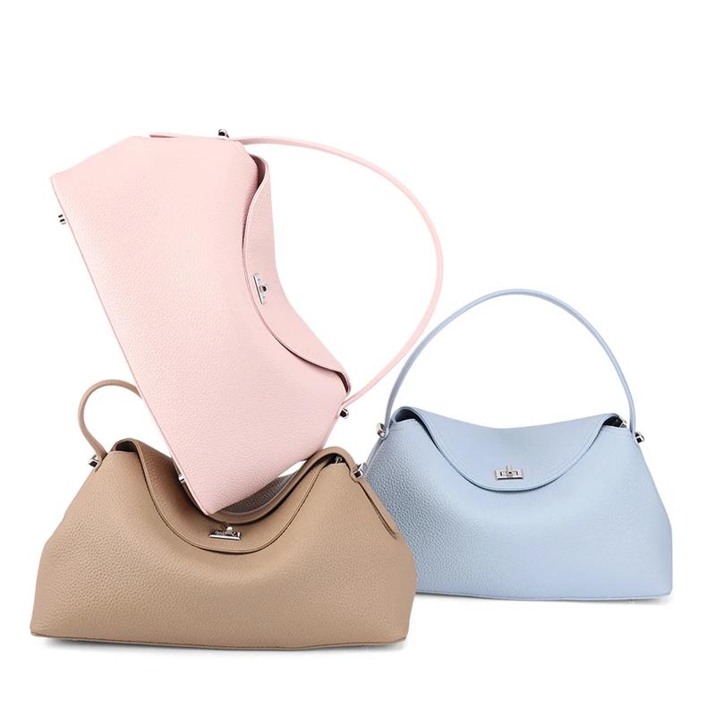 Sac de shopping décontracté de grande capacité en cuir de vache de haute qualité pour femmes, sac à