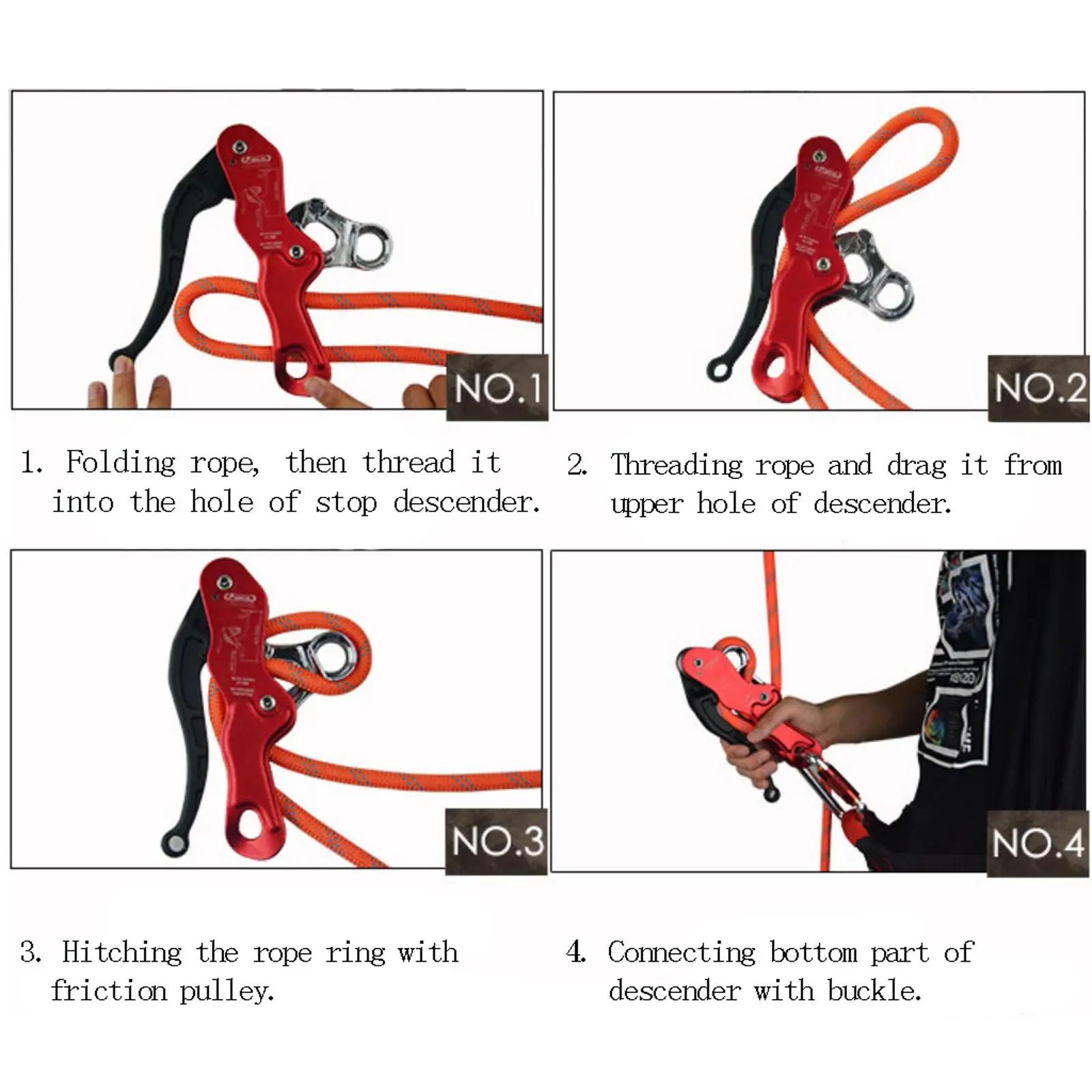 Dispositif professionnel d'assurage de descendeur d'auto-freinage pour le gréement d'arbre d'escalad