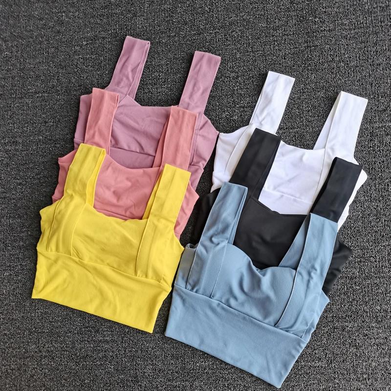 Femmes Sexy culture hauts Yoga soutien-gorge femme Streetwear sans manches Camis sans couture Sport