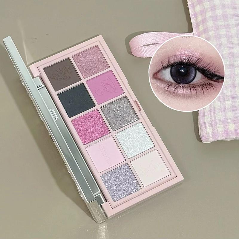 Coffret de maquillage NICEKEY comprenant 1 rouge à lèvres, 1 poudre pressée, 1 poudre illuminatrice,