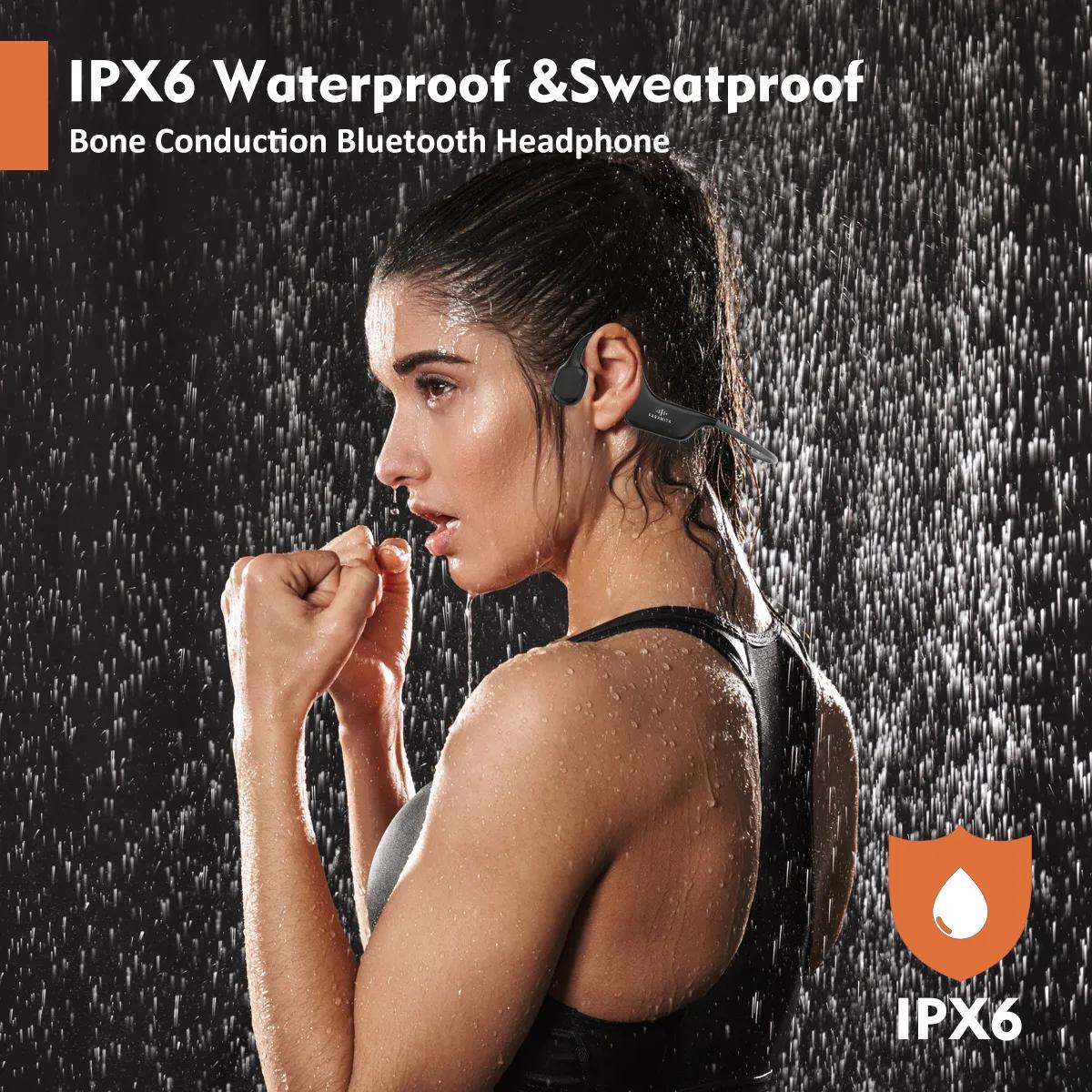 PARAMITA-Écouteurs sans fil Bluetooth Real Sophia Conduction, casque de sport étanche avec micro pou