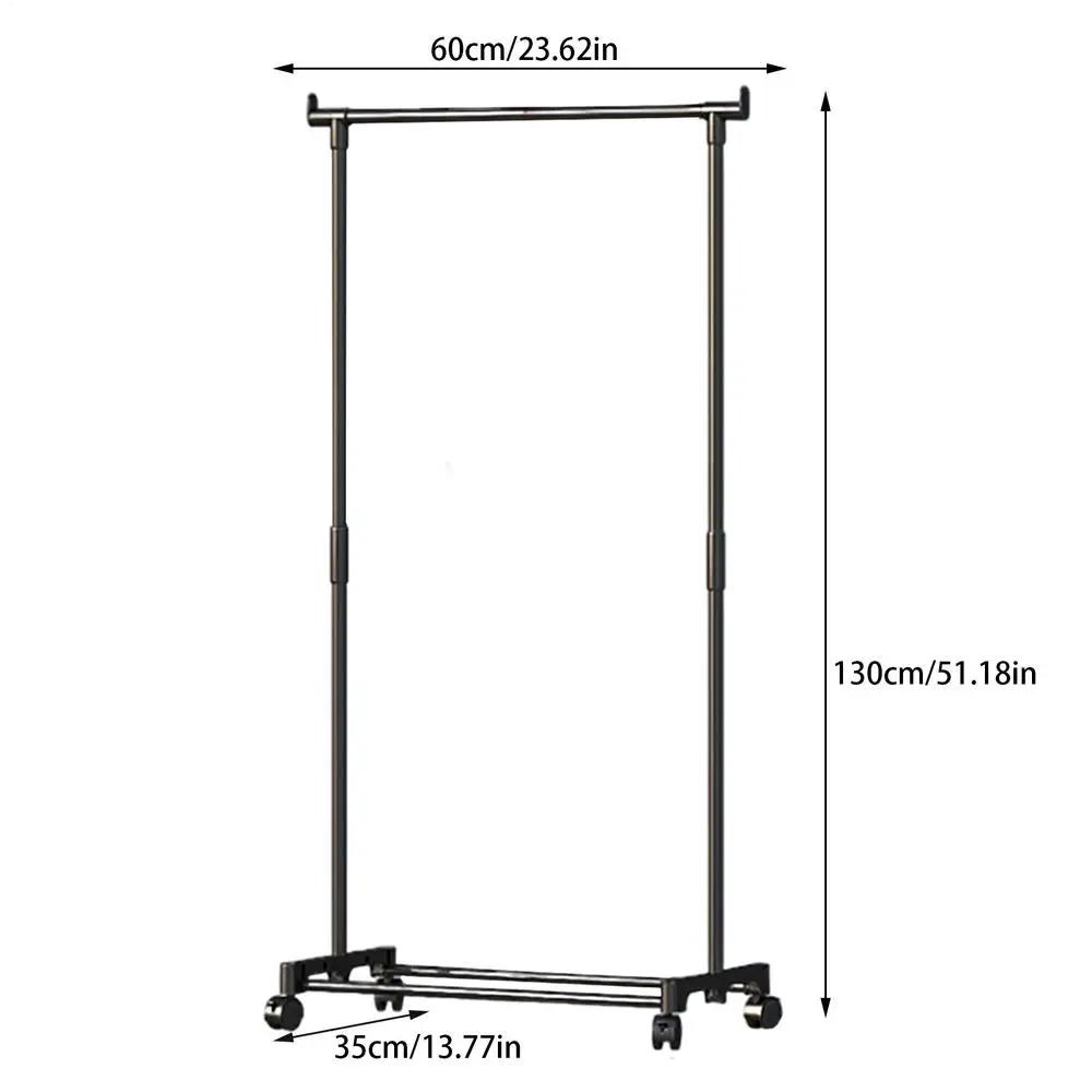 Porte-vêtements robuste pour rangement saisonnier avec étagère inférieure, sur roulettes, pour placa