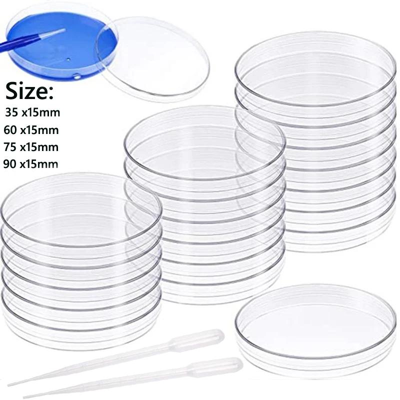Boîtes de pétri en plastique 35-90mm, plat de Culture cellulaire résistant aux hautes températures a