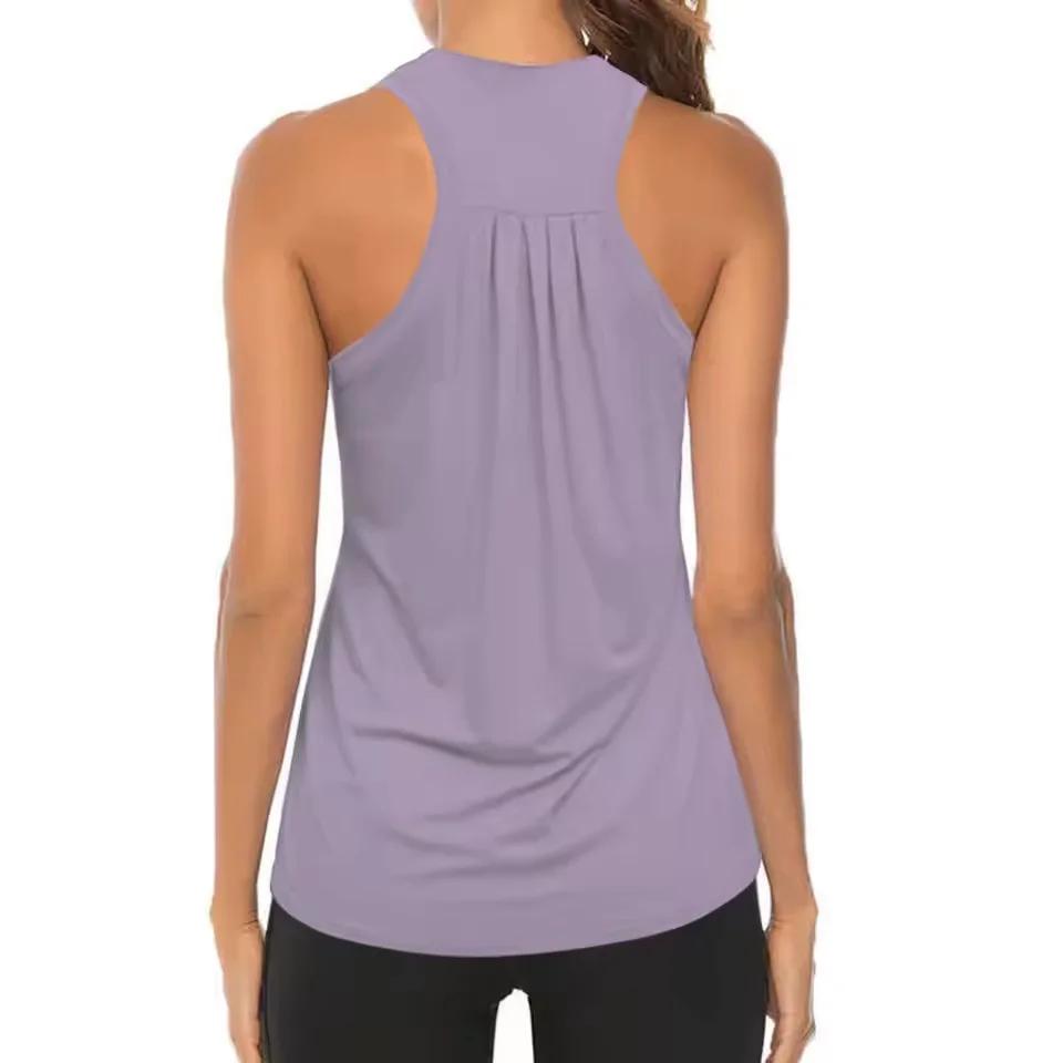Débardeur femme dos nageur - Haut sport sans manches séchage rapide yoga fitness running