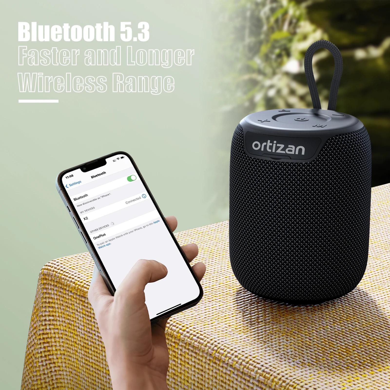 Haut-parleurs Bluetooth Ortizan, haut-parleur sans fil portable avec Bluetooth 5.3, étanche IPX7, so