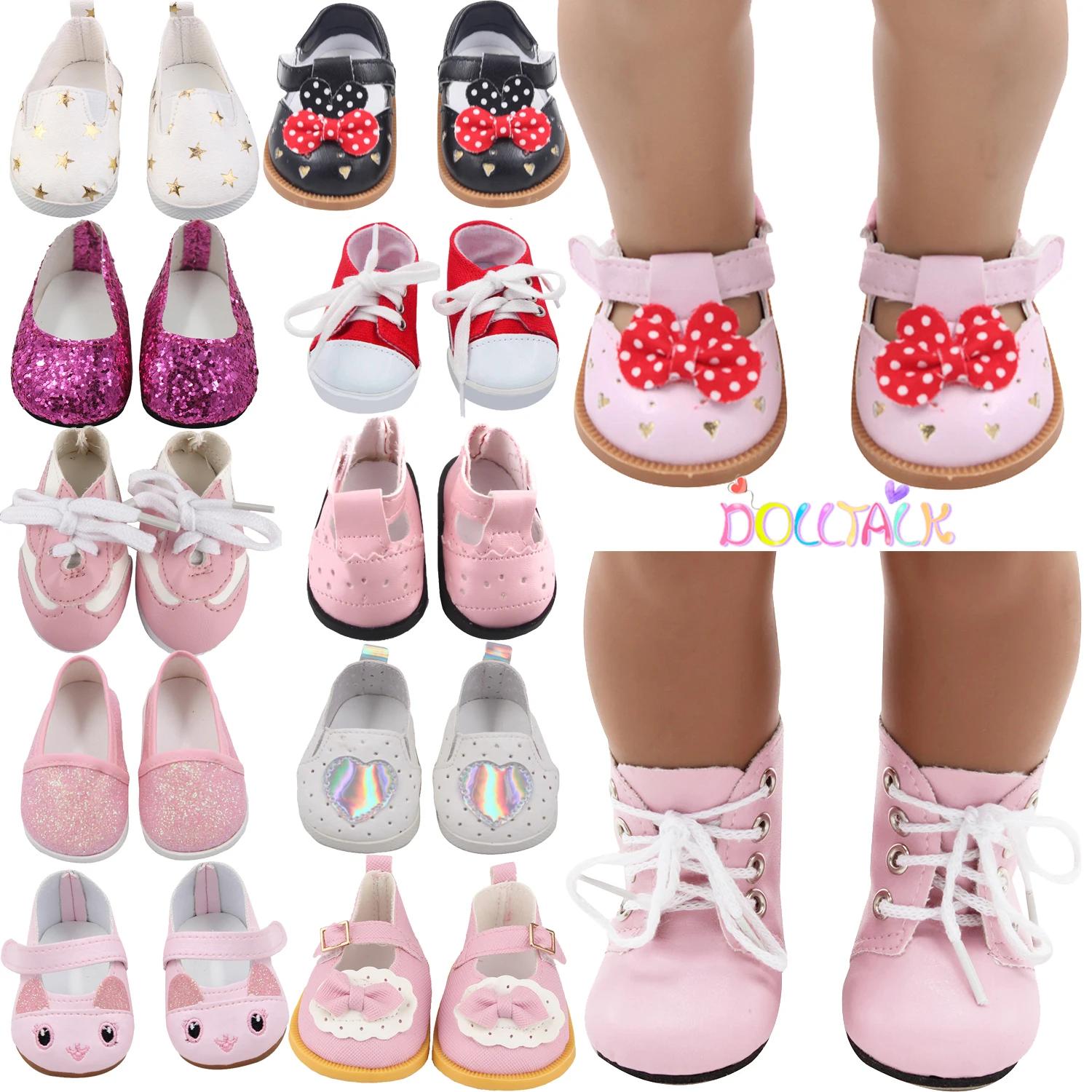 Chaussures de poupée de 7 Cm, vêtements, bottes faites à la main pour fille américaine de 18 pouces