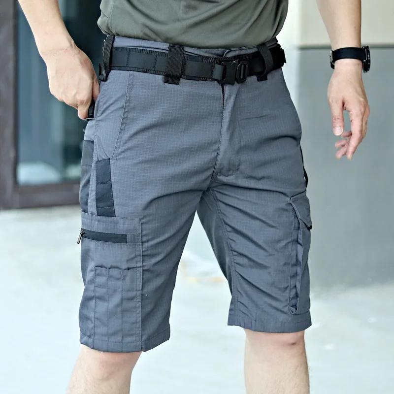 Short de Camouflage pour hommes, séchage rapide, poches multiples, pantalon militaire, randonnée en