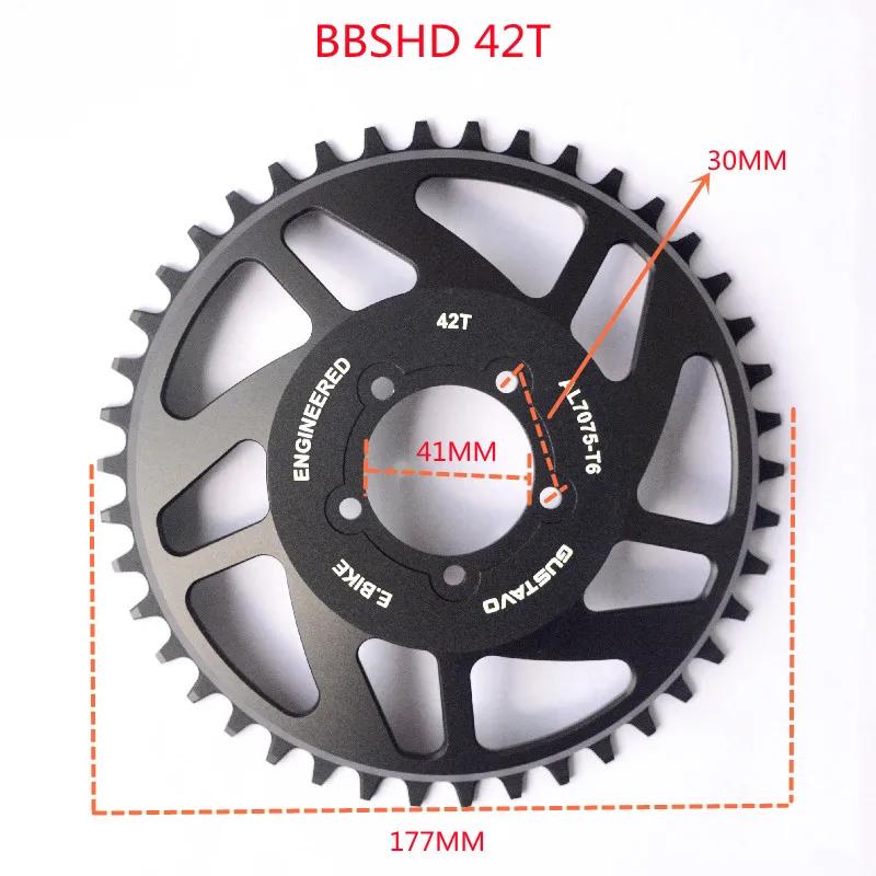 GUSTAVO e-bike chaîne 42T pour BAFANG BBS01 BBS02 BBSHD M625 haute qualité en alliage d'aluminium ac