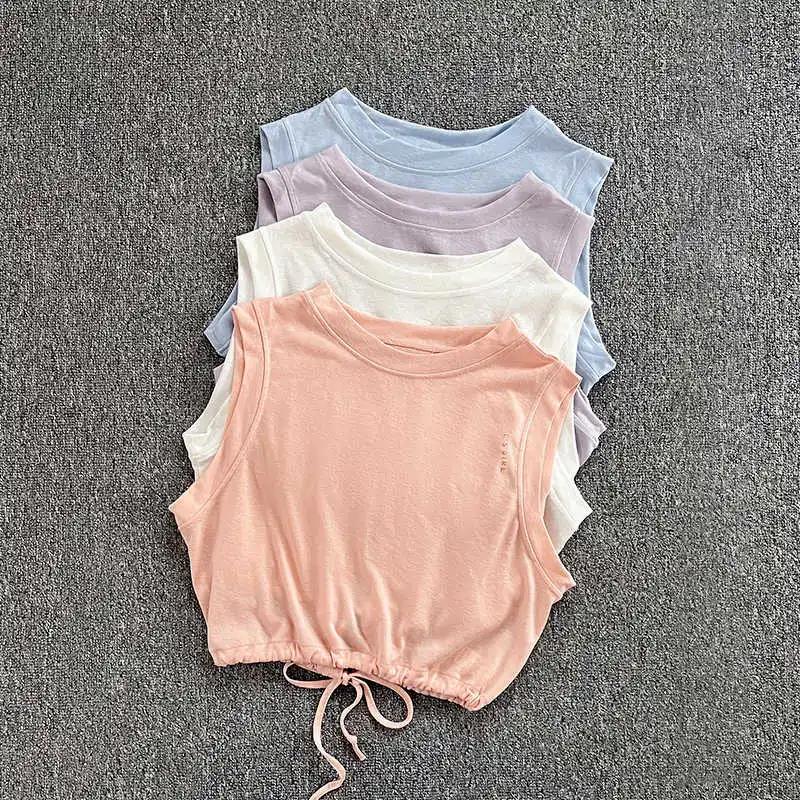 Vêtements de yoga d'été pour femmes, gilet de sport respirant, ample et haut de gamme, combinaison d