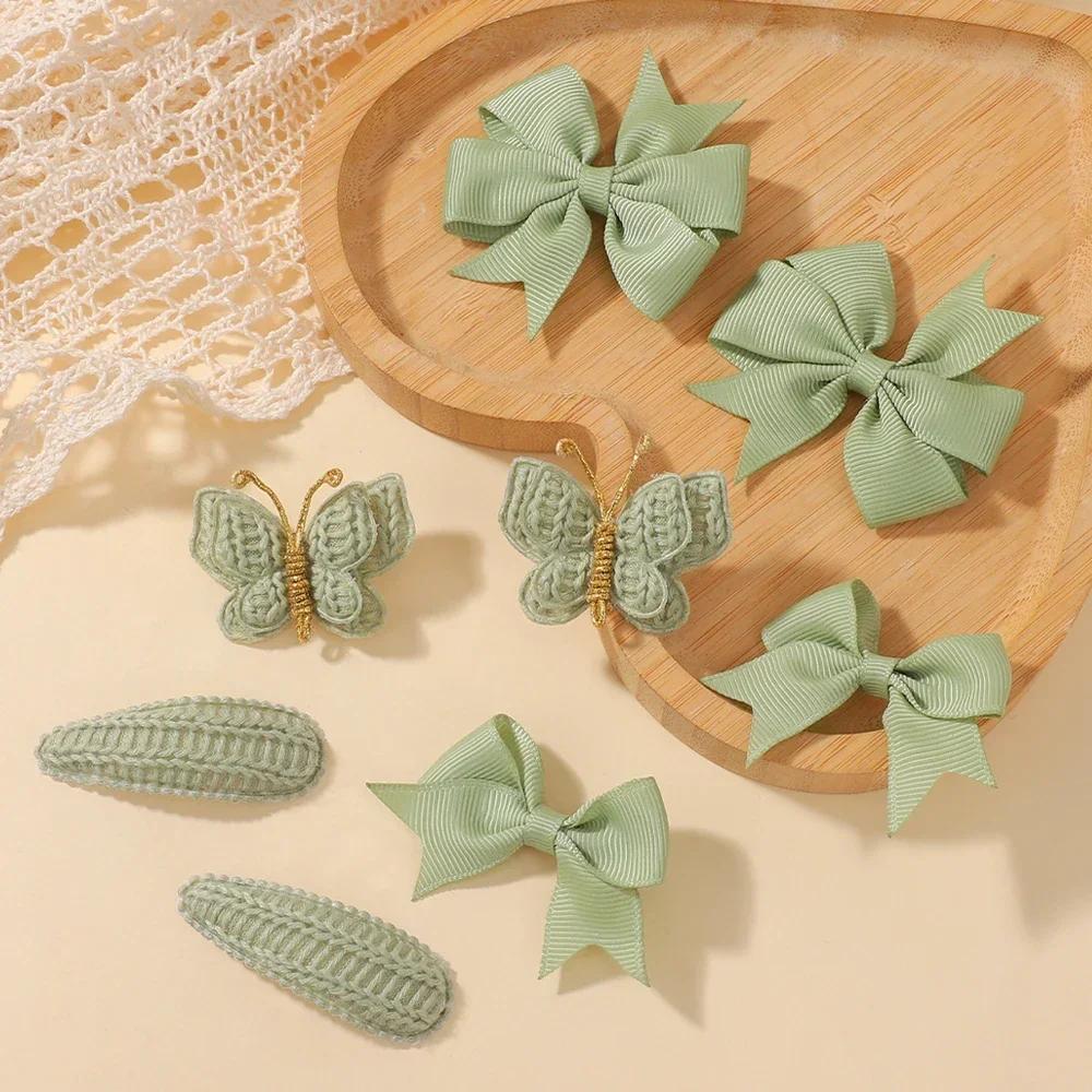 Pinces à cheveux papillon mignonnes faites à la main et ensemble de clips BB pour bébés filles, Barr