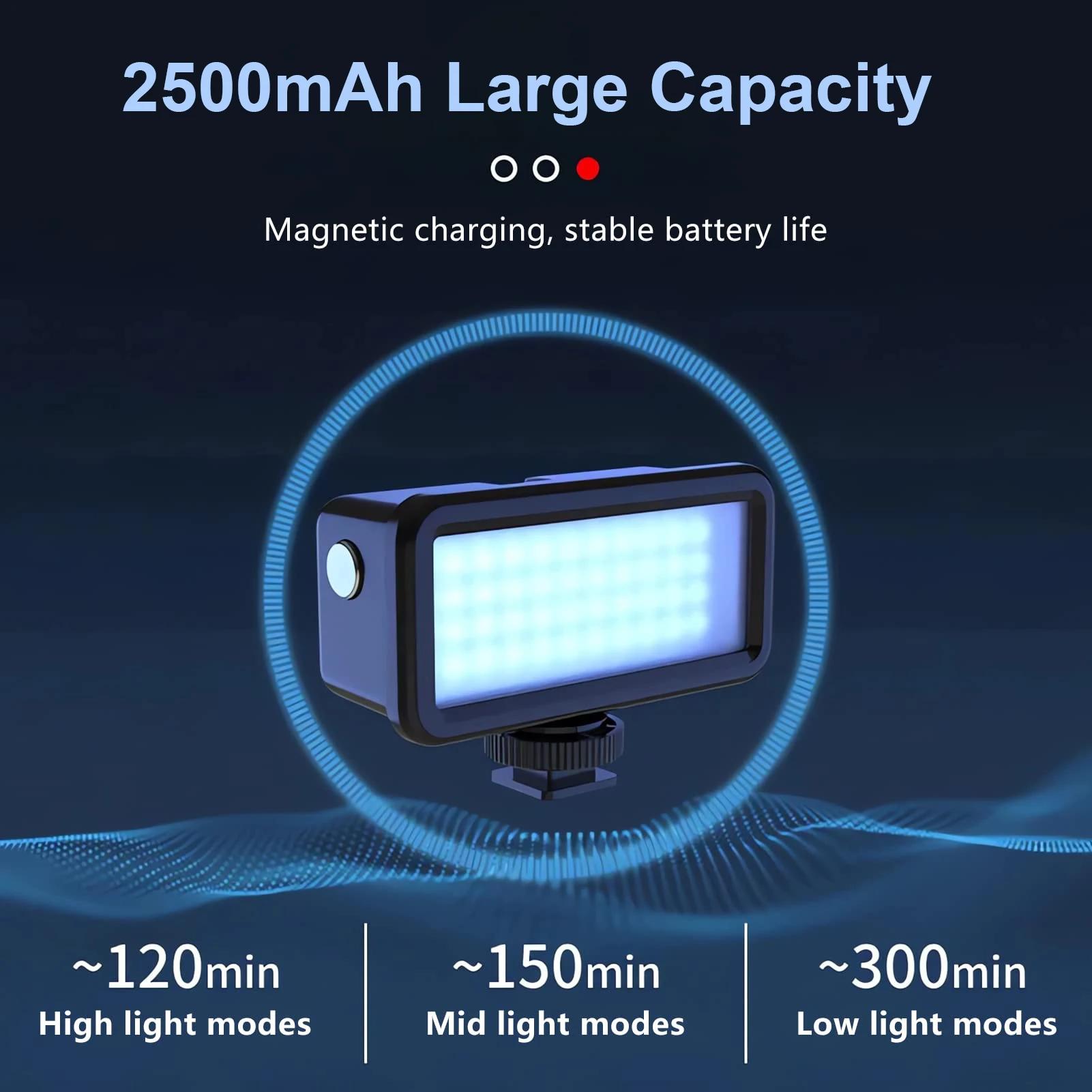 Lampe vidéo LED étanche Sheingka 40M pour plongée sous-marine, compatible GoPro Hero13 12 DJI Action