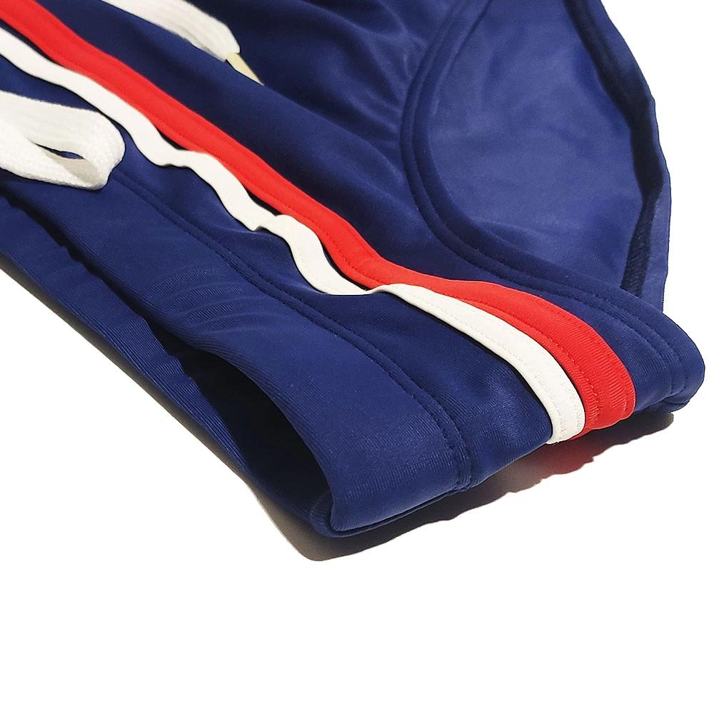 Marque homme slip de bain maillots de bain shorts troncs boxeurs rayures patchwork couleur taille ba