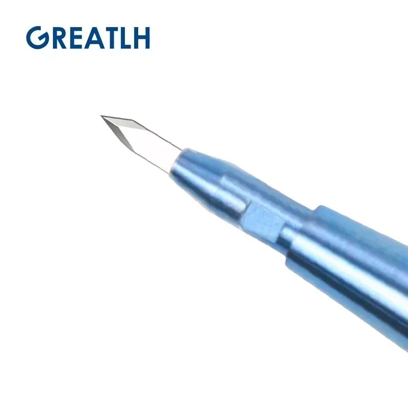 Stylo d'implantation de greffe de cheveux, lame en saphir, outil de plantation de cheveux, sourcils,