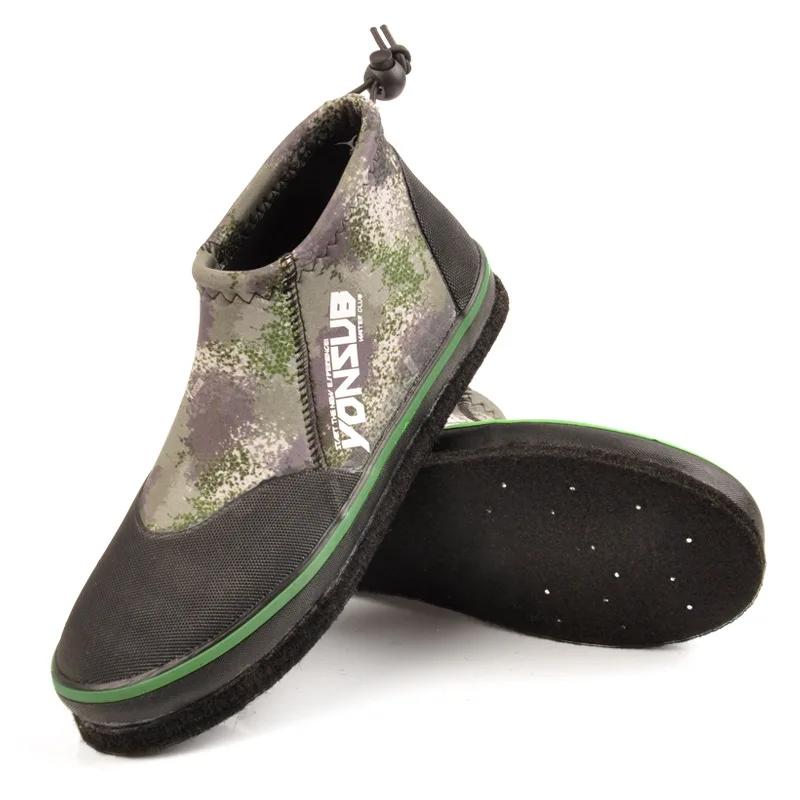 Chaussures de pêche à la roche en néoprène pour unisexe, bottes à semelle coordonnante, prévention d
