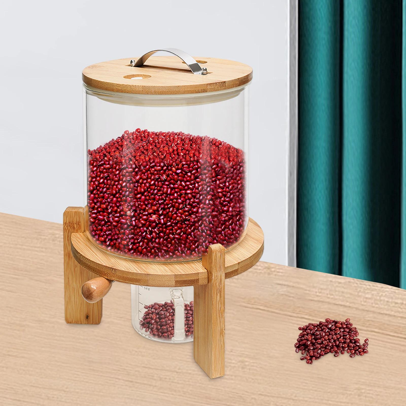 Récipient hermétique de stockage des aliments avec couvercle, kit de distributeur de maïs, haricots,