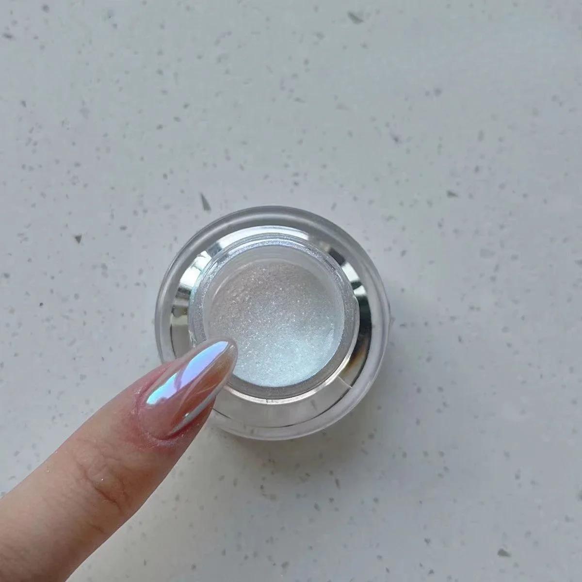 Lune clair de lune perle miroir magique poudre Aurora ongles poudre paillettes poussière Chrome bric