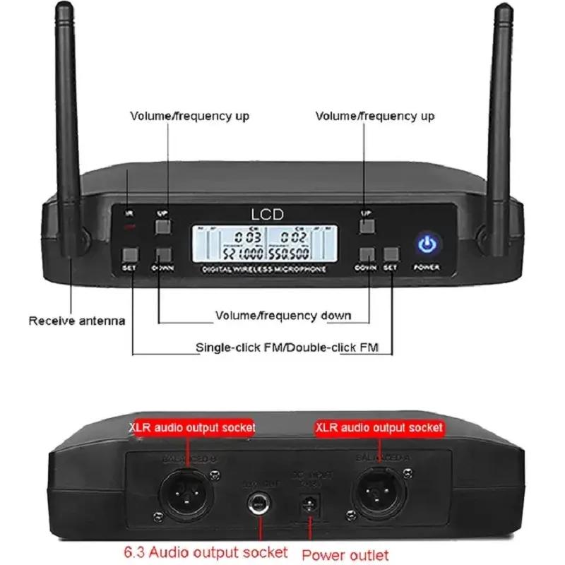Microphone sans fil système professionnel UHF automatique segment U FM boucle mobile fréquence 60M f